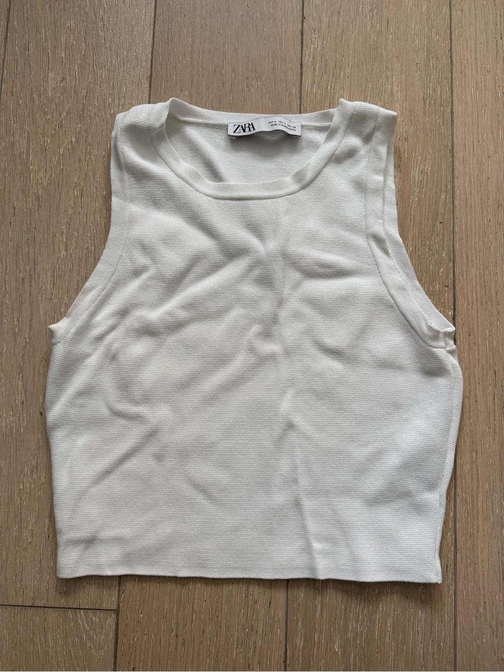 Zara Ribbed Cropped Tank Top